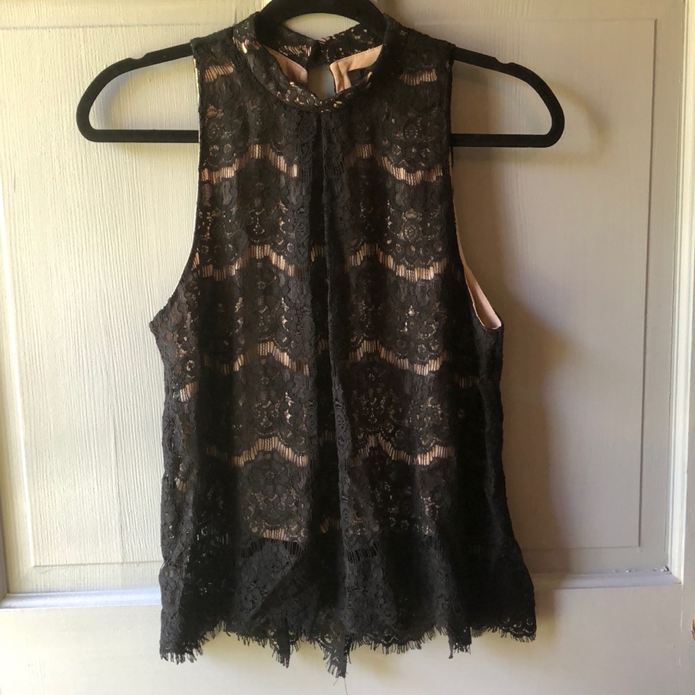 Black lace tank
